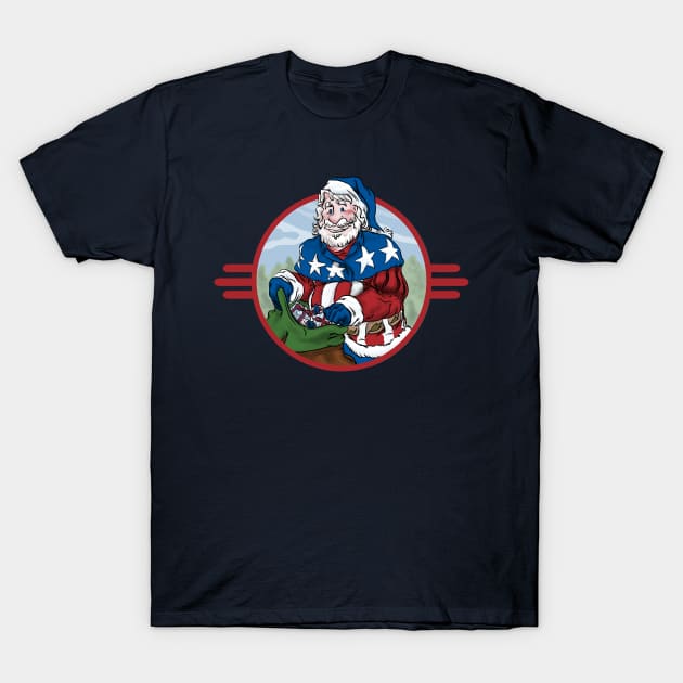 Patriotic Santa T-Shirt by mannycartoon